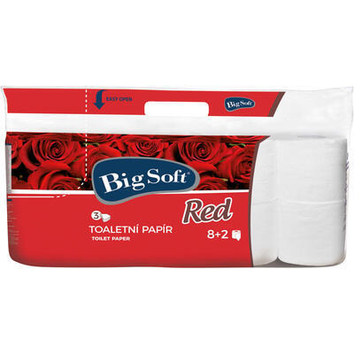 Toaletní papír BIG SOFT RED 3vrstvý neparfém. (bal.70 rolí)